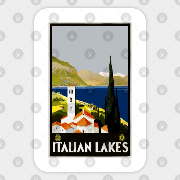 Vintage Travel - Italian Lakes Sticker by Culturio